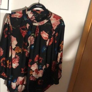 Worthington mock floral blouse